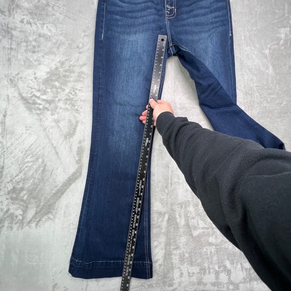 Rock & Roll Denim Jeans Womens 29x32 Blue High Rise Trouser Flared Button Fly - Picture 5 of 14